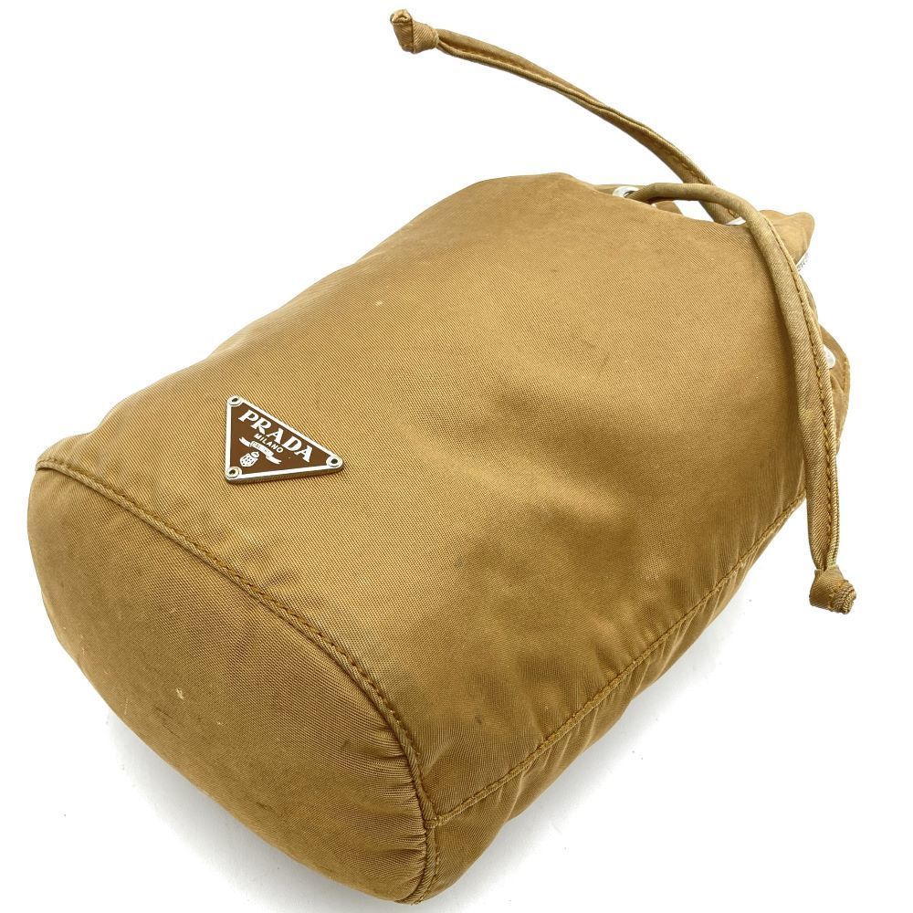 Prada Pouch Drawstring Nylon Brown - image 3